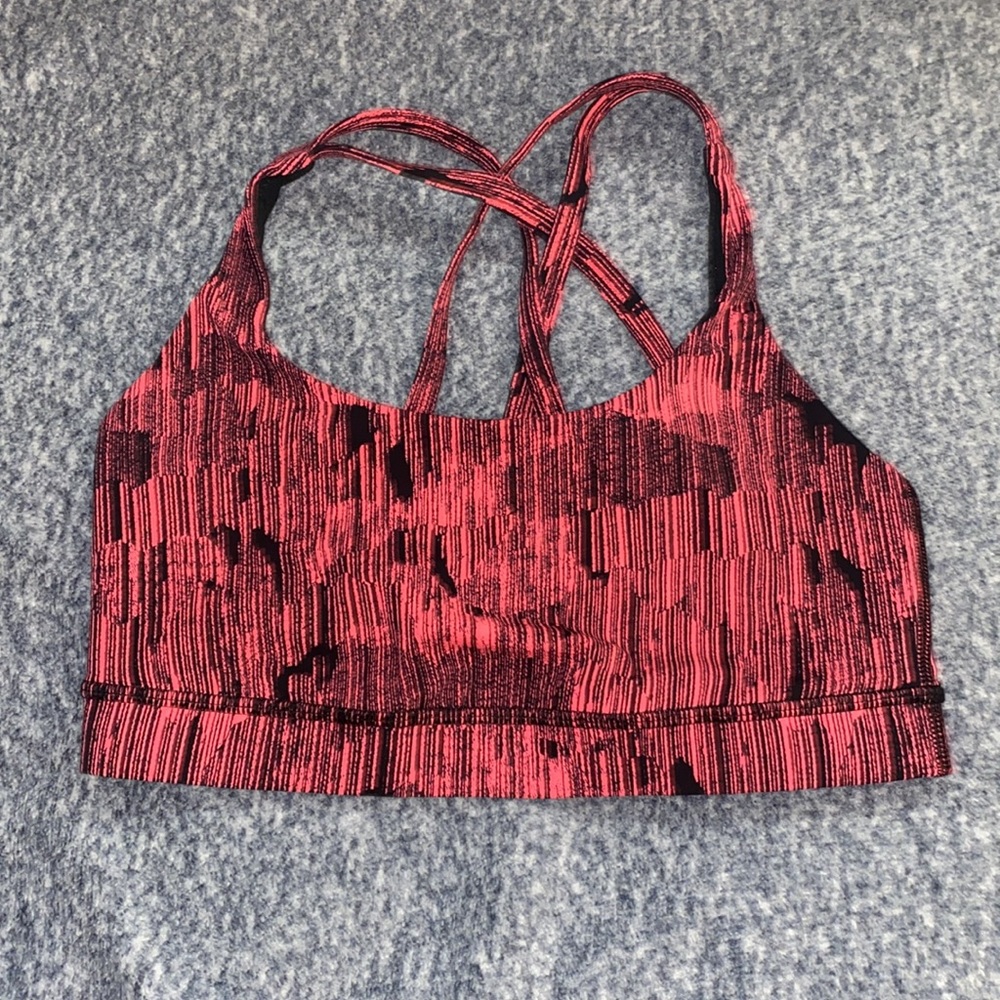 Lululemon Bra Pink and Black Size 6